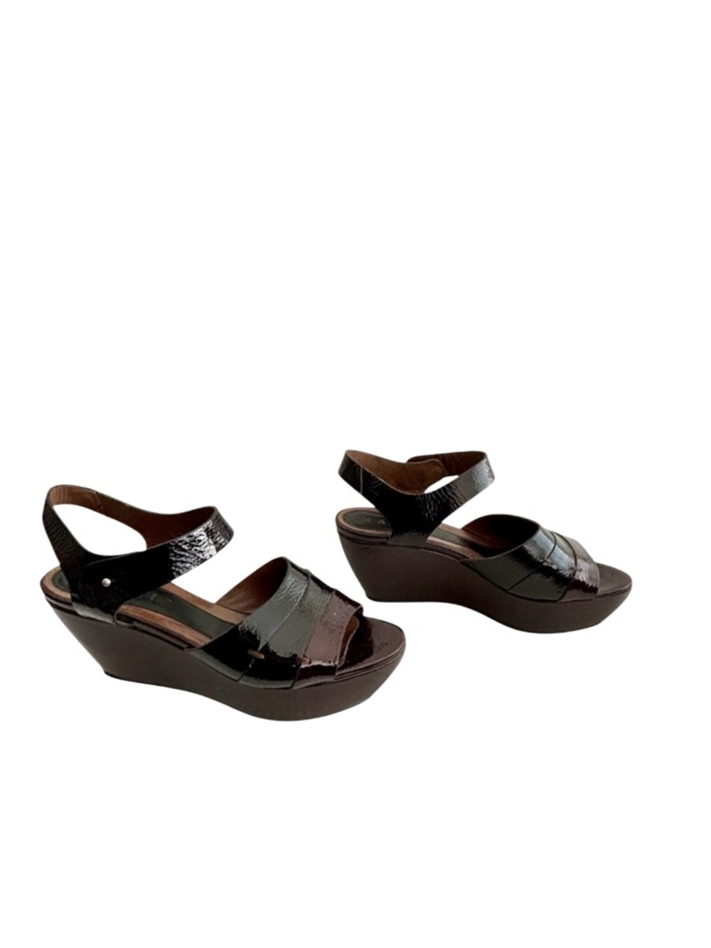 Y2K Patent Leather Marni Wedge Sandals